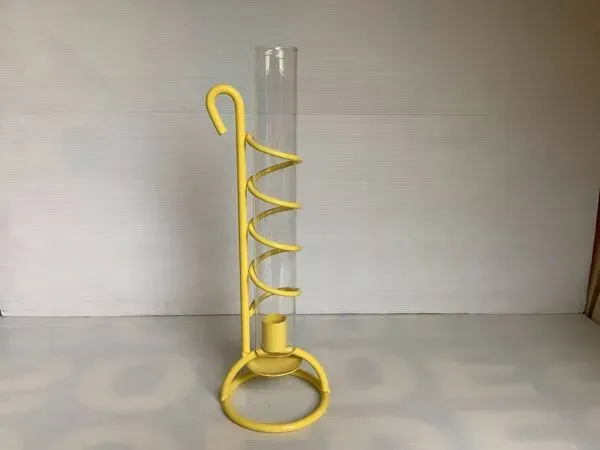 Illustration numéro 5 du produit Grand bougeoir ressort spirale jaune