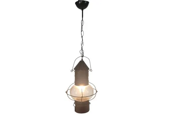 Illustration numéro 5 du produit Suspension de navire - cuivre - verre - années 1950