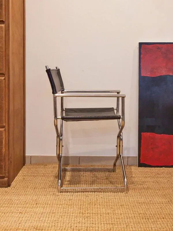 Illustration numéro 5 du produit Fauteuil cantilever pliant en métal tubulaire