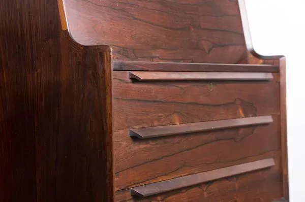 Illustration numéro 5 du produit Secrétaire, bureau, Danois en Palissandre par Arne Wahl Iversen pour Branderup Mobelfabrik 1960.