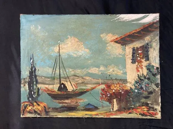 Illustration numéro 5 du produit Marine Méditerranéenne, huile sur toile