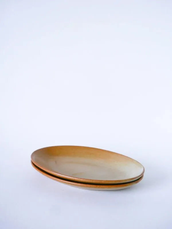 Illustration numéro 5 du produit Paire de petits plats ovals en grès, 1970