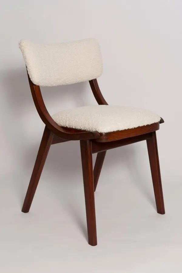 Illustration numéro 5 du produit Chaise Bouclé crème clair, Pologne, années 1960