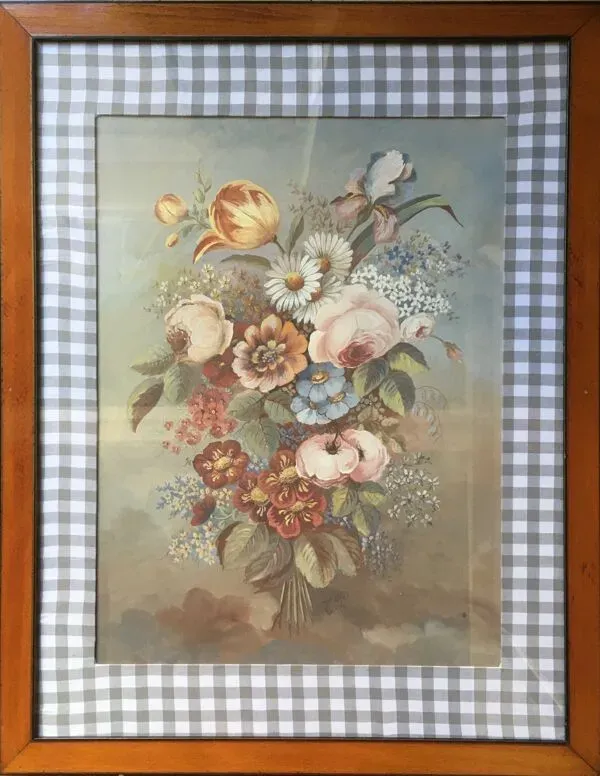 Illustration numéro 5 du produit Paire de gouaches Bouquets de fleurs XIXe