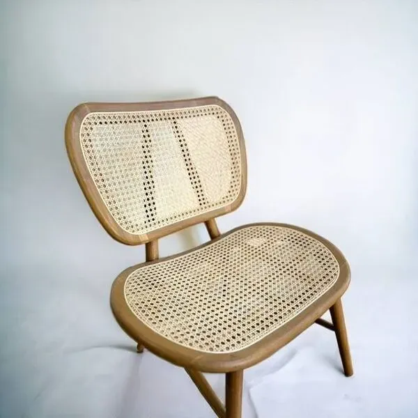 Illustration numéro 5 du produit Chaise longue rétro en rotin / fauteuil / siège unique