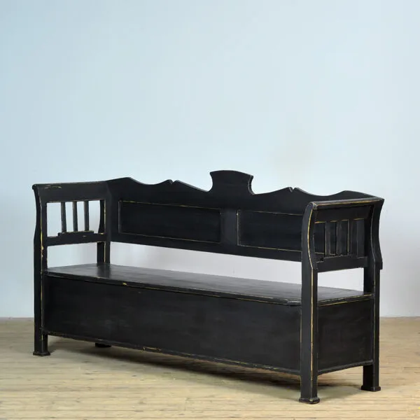 Illustration numéro 5 du produit Banc en pin ancien à plateau rabattable, années 1900