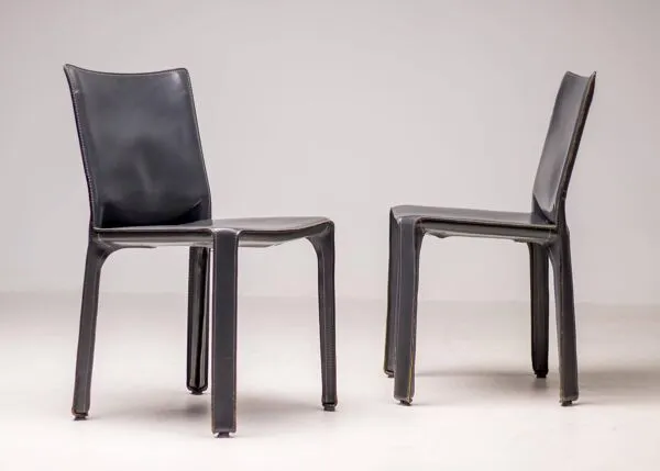 Illustration numéro 5 du produit Chaise de salle à manger Cab Dining gris peau d'éléphant de Mario Bellini pour Cassina