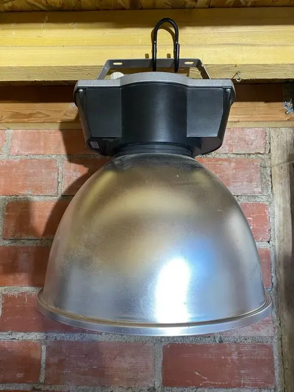 Illustration numéro 5 du produit Suspension Ancienne Industrielle PHILIPS Globe Alu Gris  Vintage