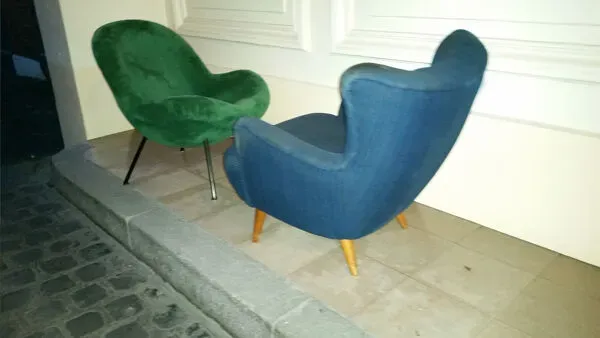 Illustration numéro 5 du produit Reare Fauteuil Club Wing chair organic annéee 50