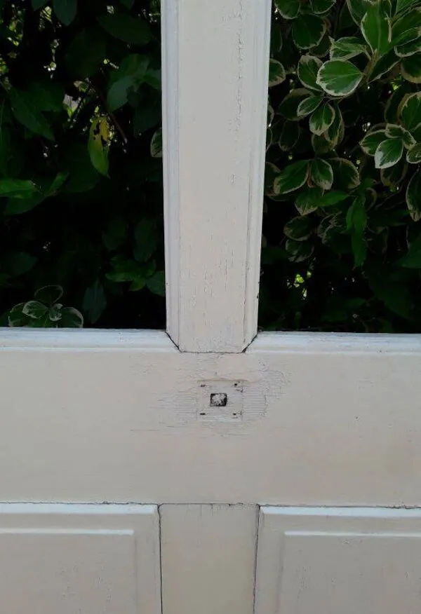 Illustration numéro 5 du produit Porte ancienne vitrée 211,5x105,5cm et son cadre porte d'entrée