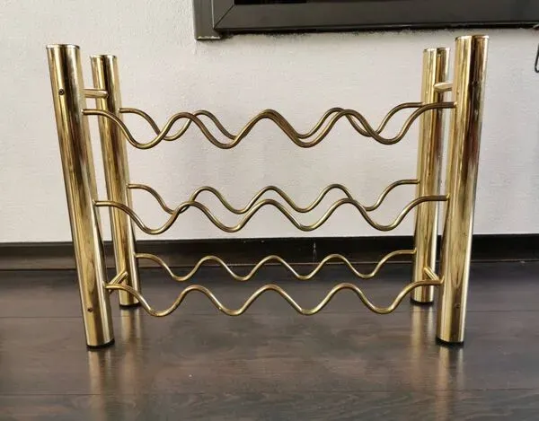 Illustration numéro 5 du produit Casier à vin vintage en laiton, 1970