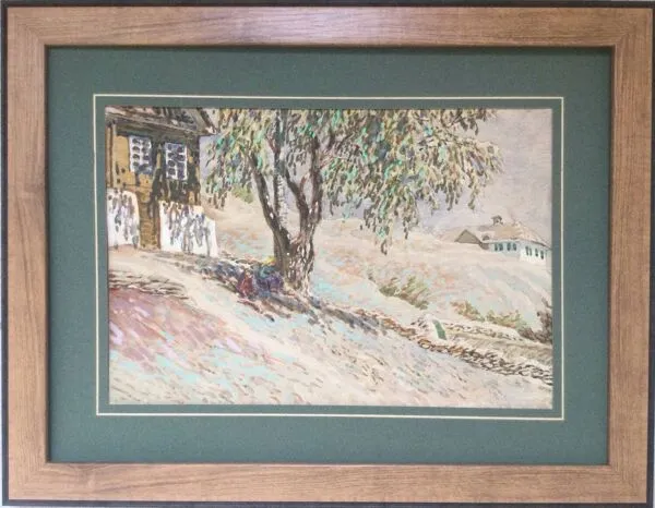 Illustration numéro 5 du produit Ecole russe,Village sur le Don.Aquarelle