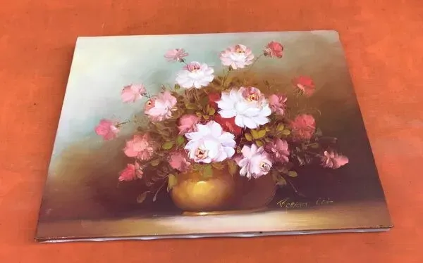 Illustration numéro 5 du produit Années 1970 Robert Cox (1934-2001) Tableau huile sur toile '' Le bouquet