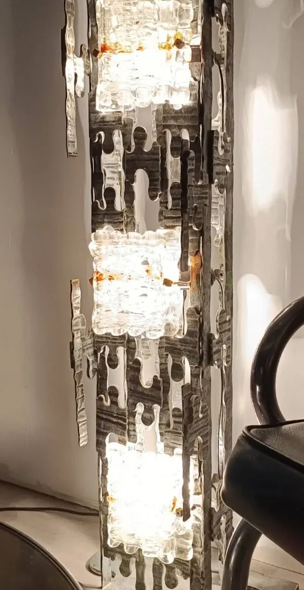 Illustration numéro 5 du produit Lampadaire sculptural brutaliste par Albano Poli pour Poliarte 1970s