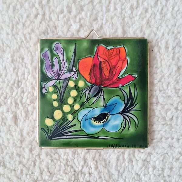 Illustration numéro 5 du produit Carreau de céramique vintage Vallauris - Décor Floral