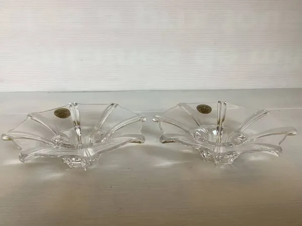 Illustration numéro 5 du produit Paire de bougeoirs cristal RCR Italy