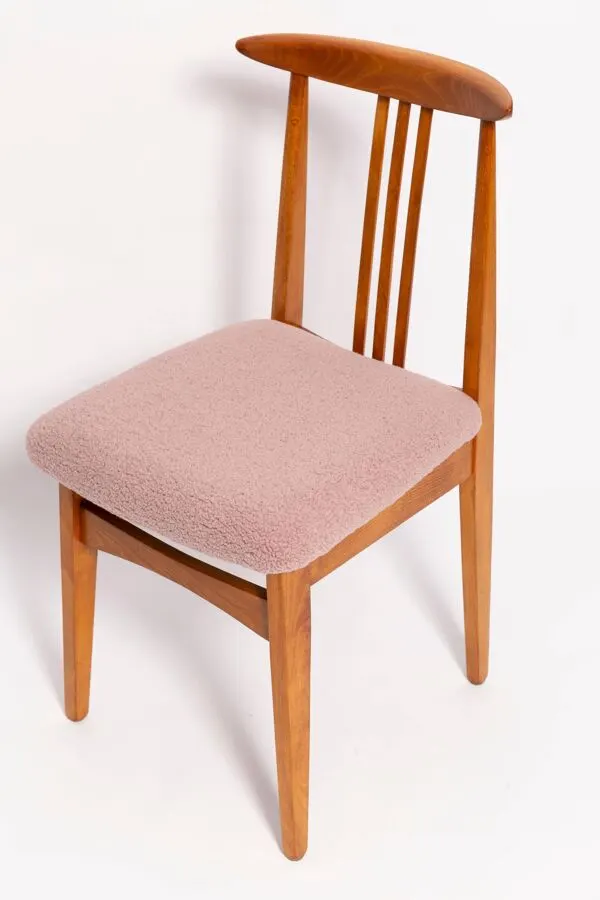 Illustration numéro 5 du produit Chaise en boucle rose poudre du milieu du siècle par M. Zielinski, Europe, années 1960