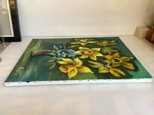Illustration numéro 5 du produit Tableau bouquet de fleurs huile sur toile signée