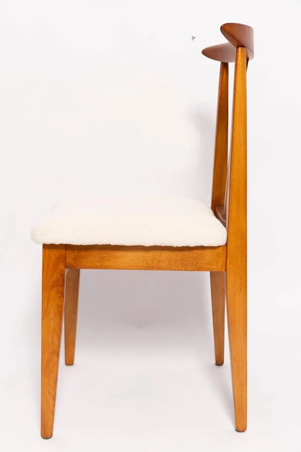 Illustration numéro 5 du produit Chaise en Bouclé ivoire crème milieu du siècle par M. Zielinski, Europe, 1960s