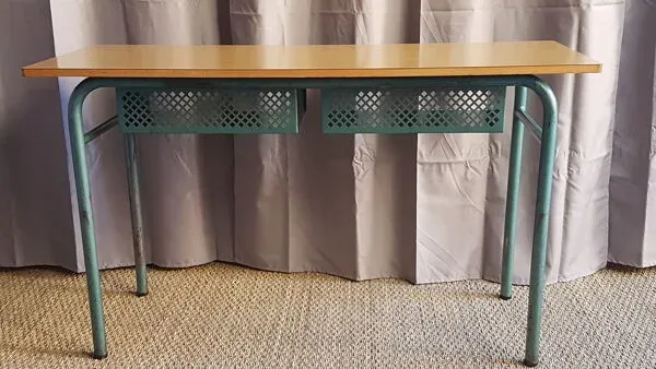 Illustration numéro 5 du produit Bureau vintage à 2 casiers metal