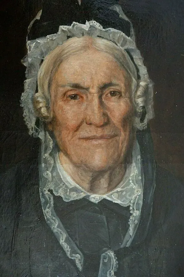 Illustration numéro 5 du produit Huile sur toile xix portrait de femme p.sallé