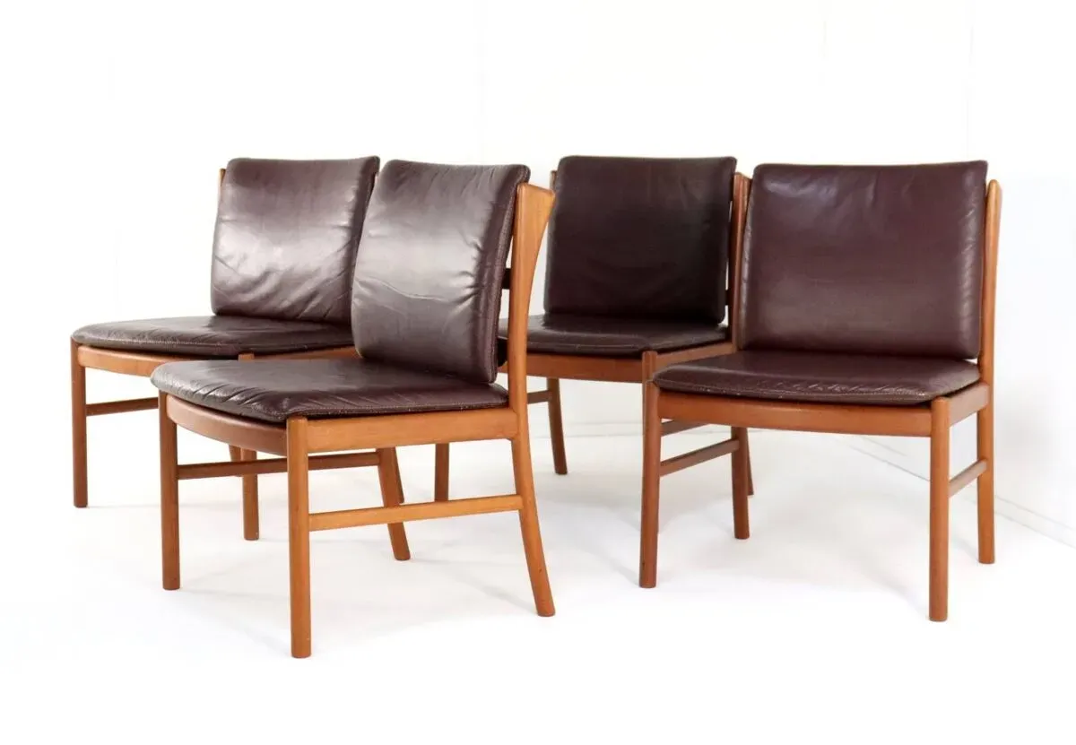 Illustration numéro 5 du produit Ensemble de 4 chaises japonaise par Hita Kogei 'Nikko