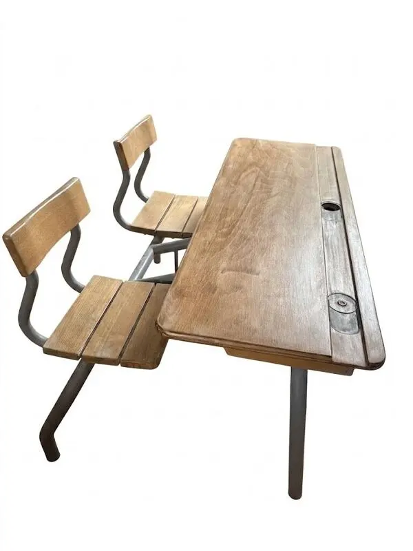 Illustration numéro 5 du produit Bureau vintage double écolier