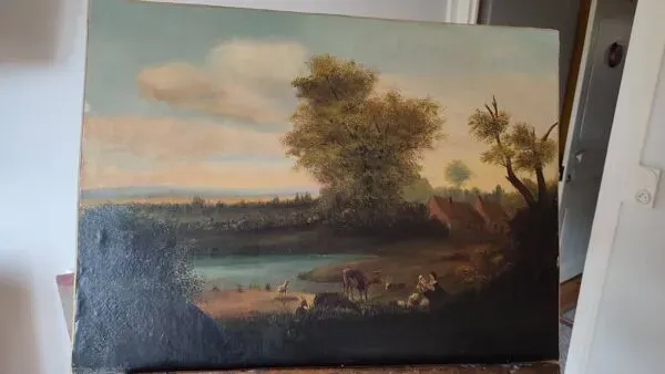 Illustration numéro 5 du produit École Hollandaise  du XIXe ''Paysage animé thème champêtre