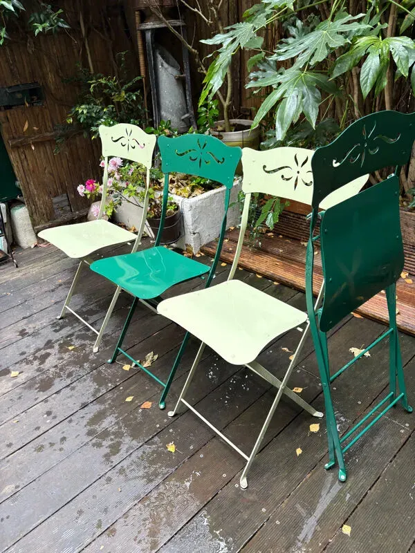 Illustration numéro 5 du produit 4 chaises pliantes Fermob extérieur