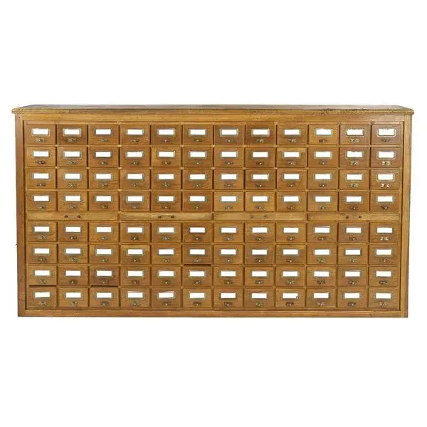 Illustration numéro 5 du produit Grand meuble d’apothicaire en bois à 96 tiroirs