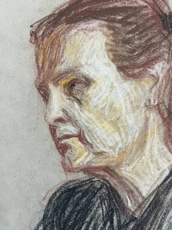 Illustration numéro 5 du produit Tableau étude Pastel Ed. Pannetier (1884-1965) Portrait