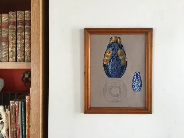 Illustration numéro 5 du produit France LAMBERT 1902-1981.Gouache.Projet de vase Art Déco,vers 1925