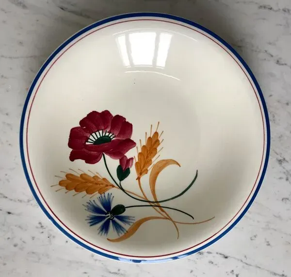 Illustration numéro 5 du produit Plat creux faïencerie d'Onnaing modèle Messidor années 30-40