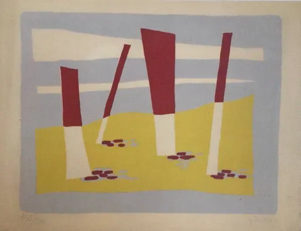 Illustration numéro 5 du produit La plage,1954.lithographie originale de léon gischia ( 1903-1991).