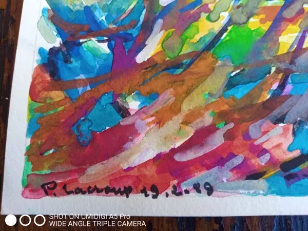 Illustration numéro 5 du produit pierre Lacroux (1909- 1993) Gouache sur papier 24 x 32 cm - de 1989 - (316)