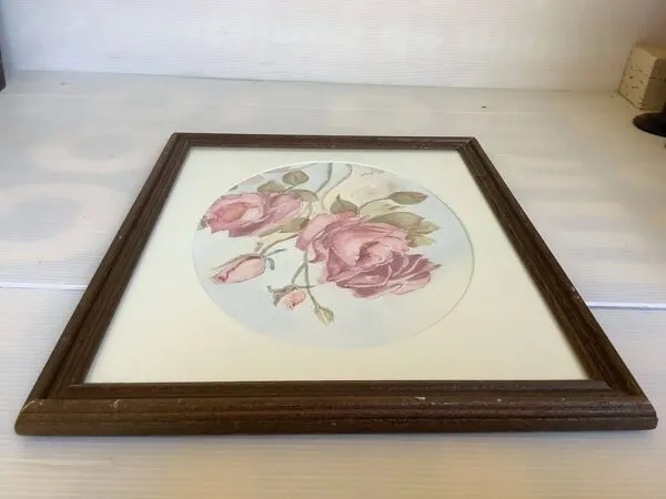 Illustration numéro 5 du produit Tableau bouquet de roses aquarelle signée