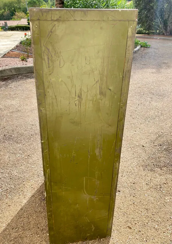 Illustration numéro 5 du produit Casier métallique 4 tiroirs militaire ancien, archive, armoire, filièr