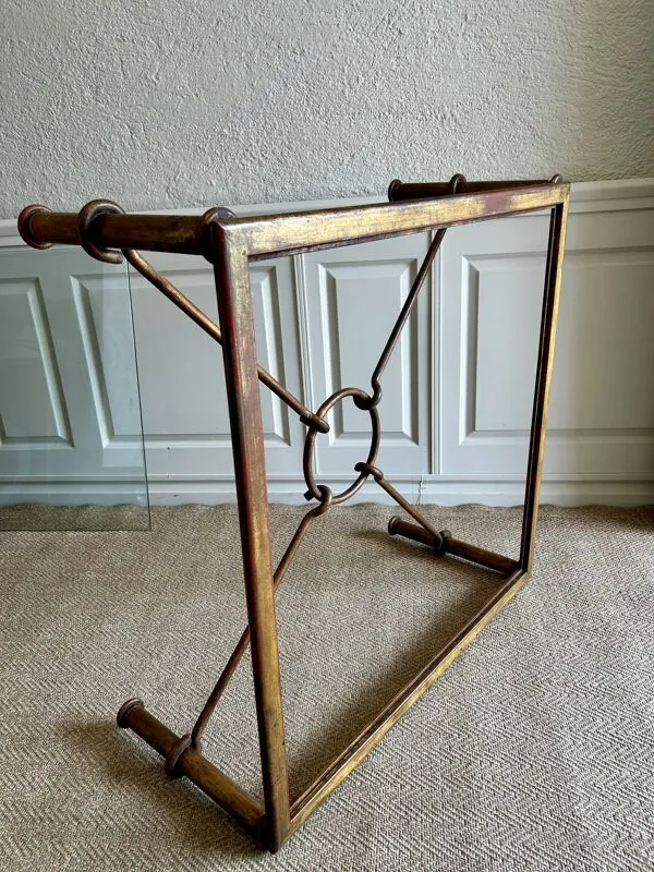 Illustration numéro 5 du produit Table basse XL en laiton, Italie, années 1970, par Giovanni Banci pour Hermès
