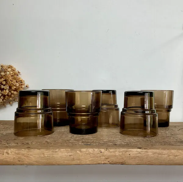Illustration numéro 5 du produit 6 verres fumés vereco vintage