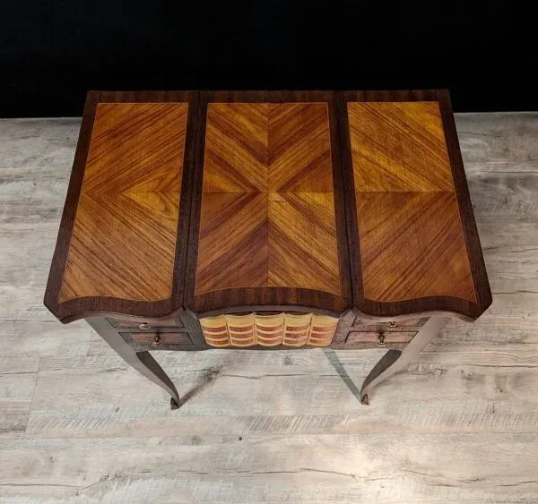 Illustration numéro 5 du produit Petite Poudreuse Style Louis XV En Marqueterie