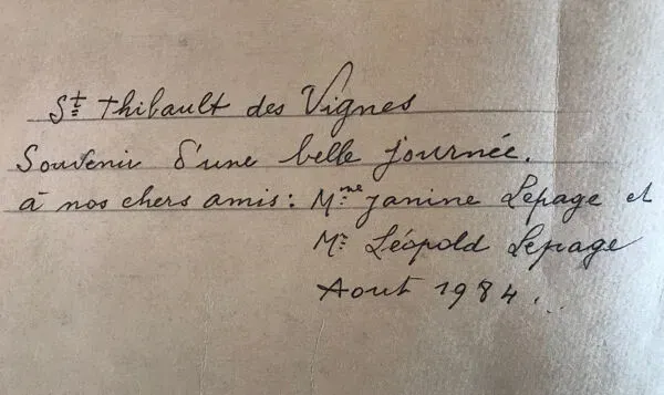 Illustration numéro 5 du produit Andrée Clara BAC (1895-…).St-Thibault des Vignes.Gouache,1984.SBD.50x6