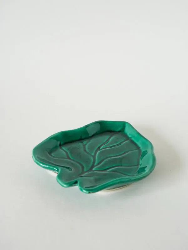 Illustration numéro 5 du produit Vide-poche feuille en barbotine, 1970