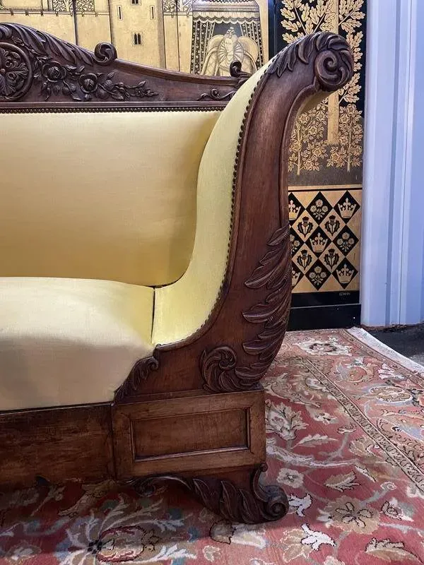 Illustration numéro 5 du produit Banquette époque Restauration en acajou