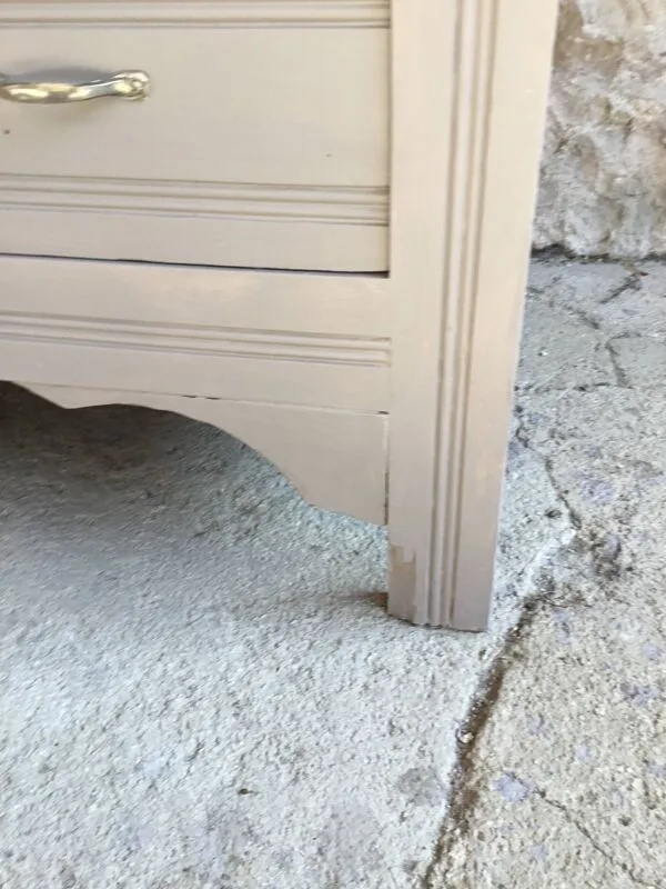 Illustration numéro 5 du produit Armoire parisienne à vitrage granité - vintage 1950