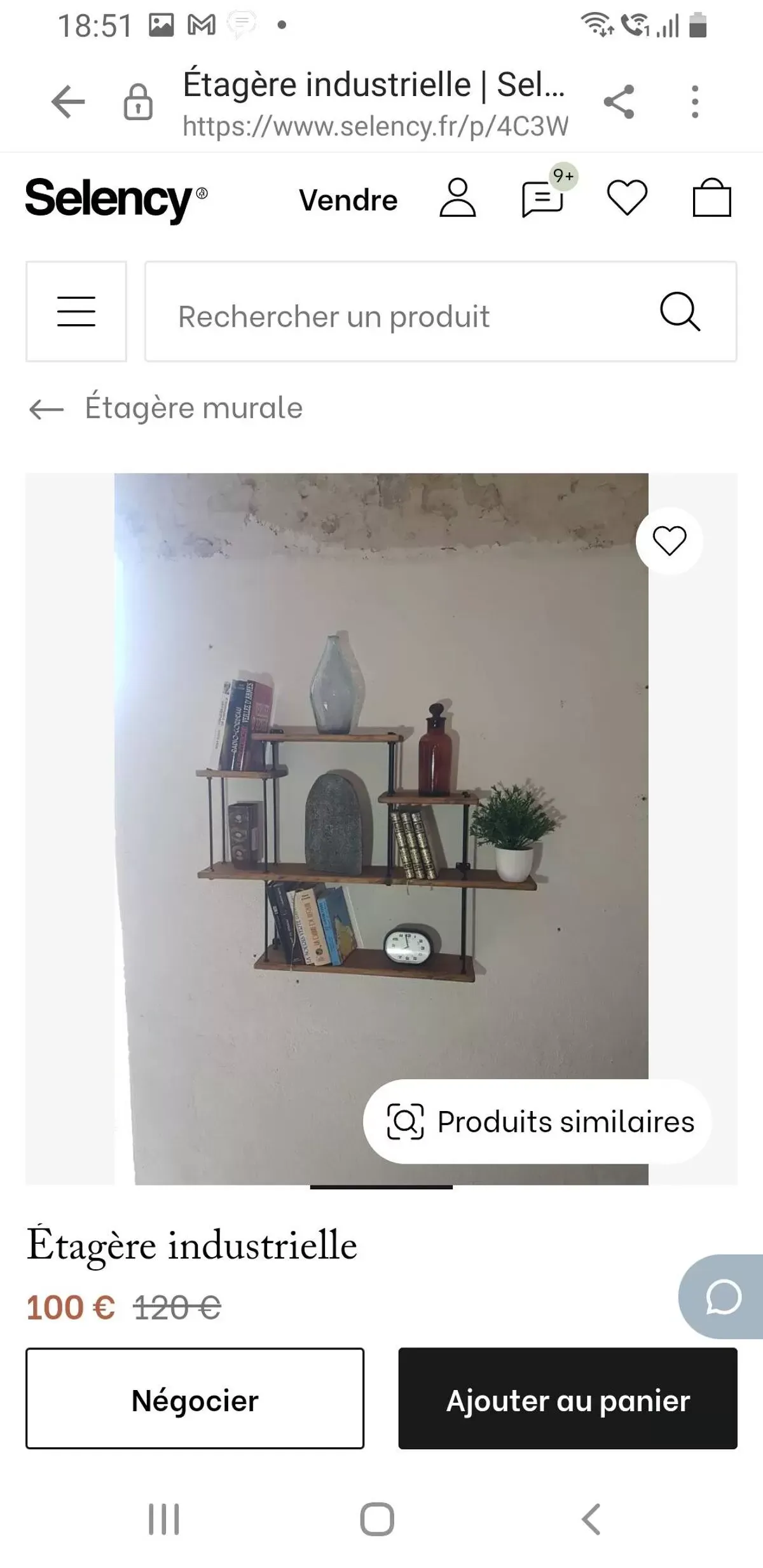 Illustration numéro 5 du produit Etagere murale industriel