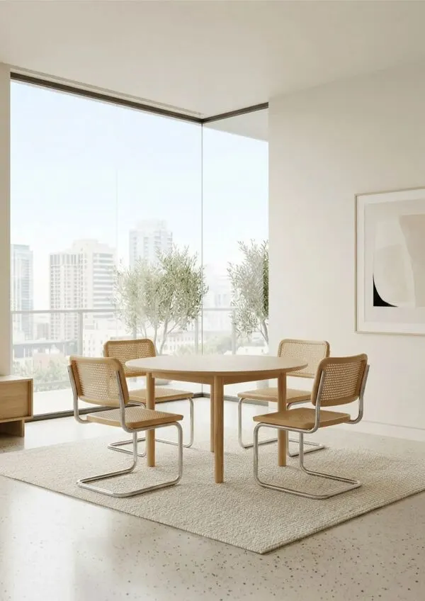 Illustration numéro 5 du produit 4 chaises Breuer originales — fabriquées en Italie, 1993.