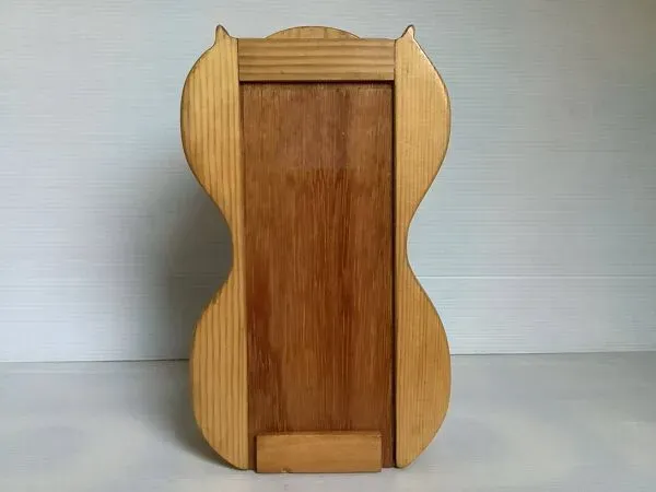 Illustration numéro 5 du produit Tirelire hibou chouette bois scandinave et plexiglass