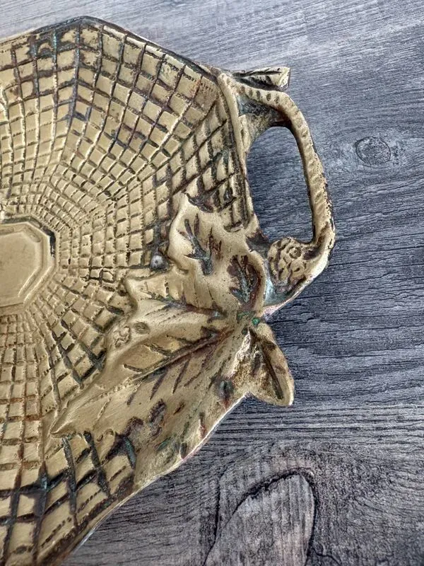 Illustration numéro 5 du produit Coupelle ancienne laiton massif Style École de Nancy