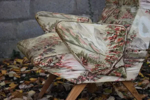 Illustration numéro 5 du produit Paire de fauteuil club italien des années 50 Nino Zoncada