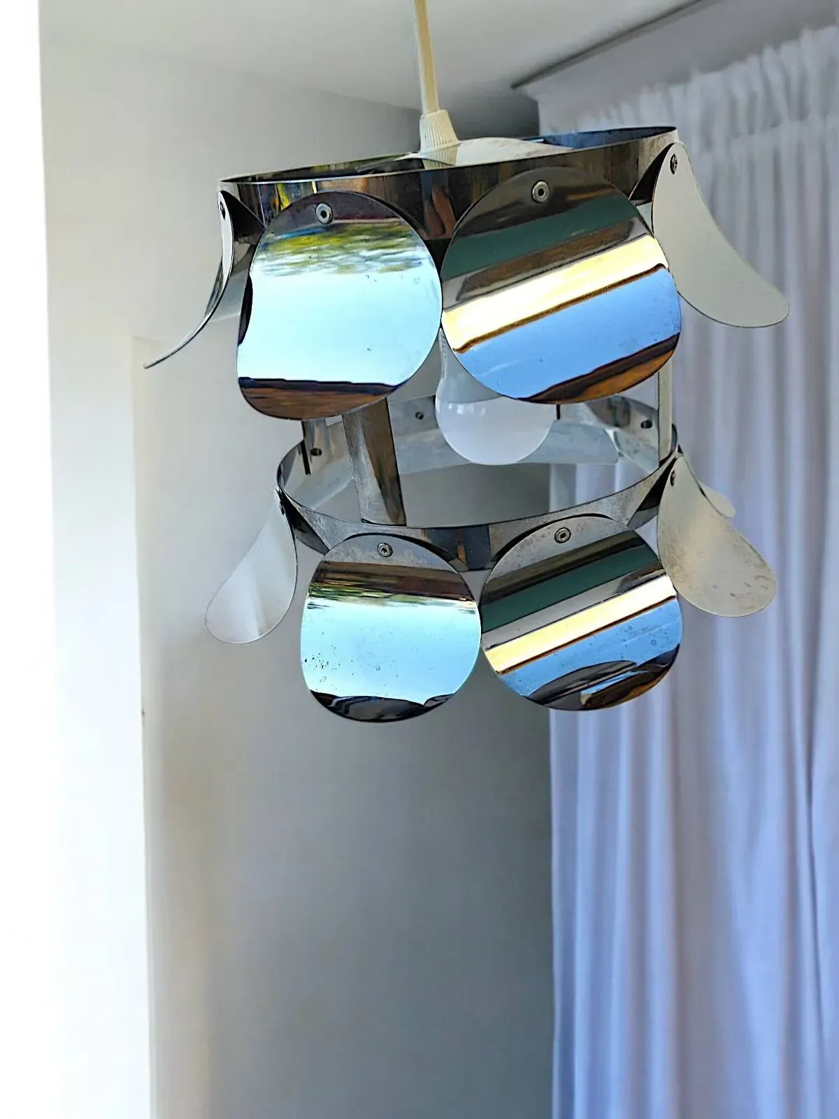 Illustration numéro 5 du produit Suspension vintage chromée